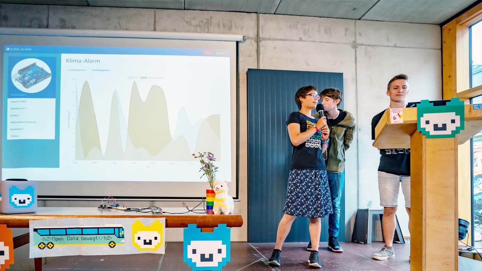 Klima-Alarm, ein transportabler Sensor, Jugend hackt
