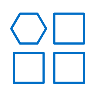icon-1sechseck-3quadrate-blau
